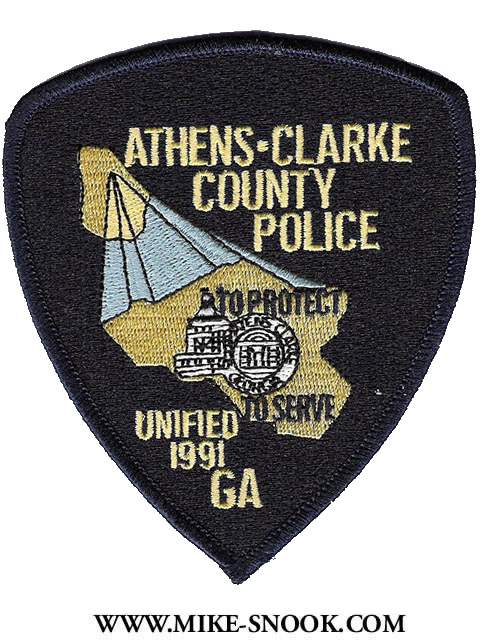 CLARKE COUNTY GEORGIA GA Sheriff Police Patch BLIND LADY JUSTICE ~ 