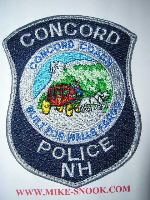 CONCORD NEW HAMPSHIRE NH POLICE PATCH