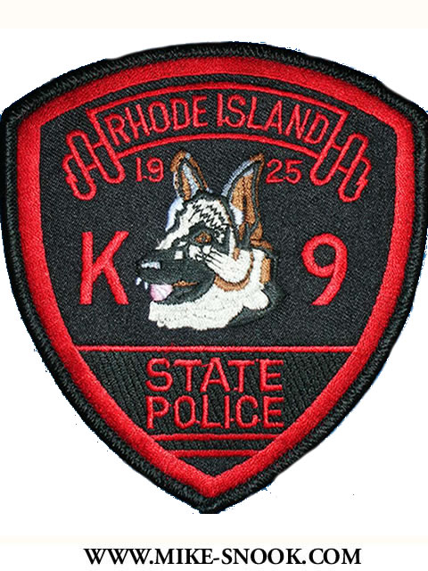 RHODE ISLAND STATE POLICE K 9 SUBDUED  PATCH